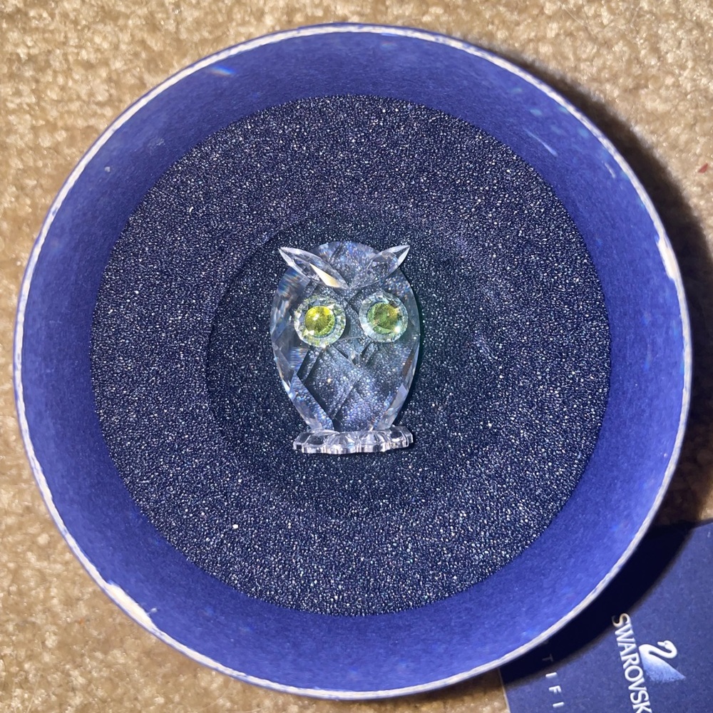 swarovski crystal owl figurine statue